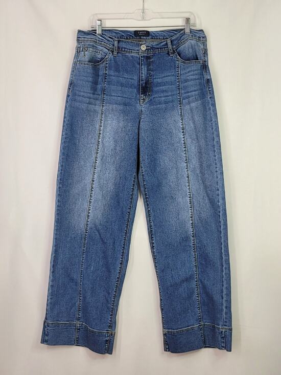 CURVE APPEAL Denim - Retro CURVE APPEAL High-Rise Front Seam Medium Wash Blue Denim Jeans Size 14
